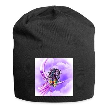 Cheval sauvage coloré élégant - Bonnet en jersey - noir - Devant