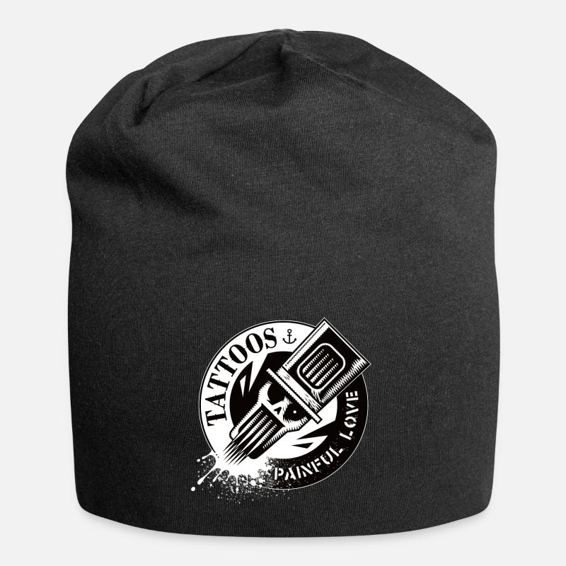 TATTOOS PAINFUL LOVE - Jersey-Beanie - Schwarz