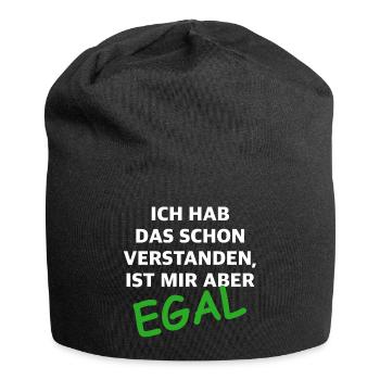 Ist mir egal | lustige Sprüche, Provokation - Jersey-Beanie - Schwarz - Vorne