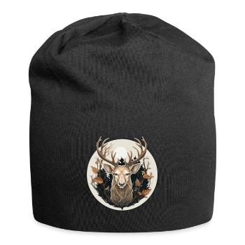 Cerf Nature - Bonnet en jersey - noir - Devant
