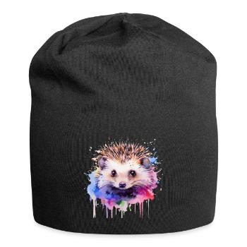 Igel, niedlicher Igel - Jersey-Beanie - Schwarz - Vorne