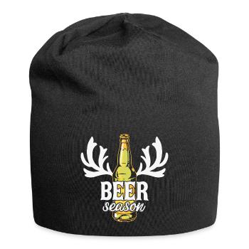 bière, boire une bière, fan de bière - Bonnet en jersey - noir - Devant