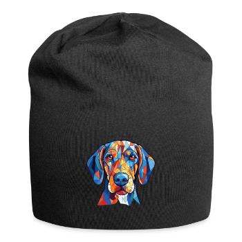 American Blue Gascogne Hund Rasse Aquarell - Jersey-Beanie - Schwarz - Vorne