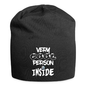 Very cool person inside funny relaxed people - Jersey Beanie - black - Front
