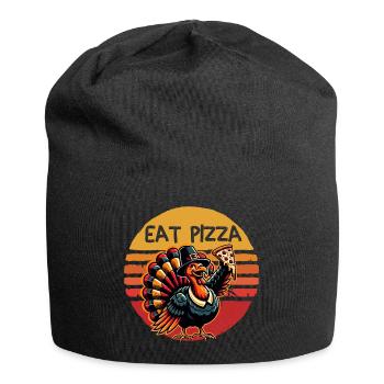 Eat Pizza Thanksgiving Turkey Graphic - Jersey-Beanie - Schwarz - Vorne