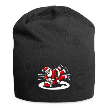 Noël Lutte Père Noël Lutteur - Bonnet en jersey - noir - Devant