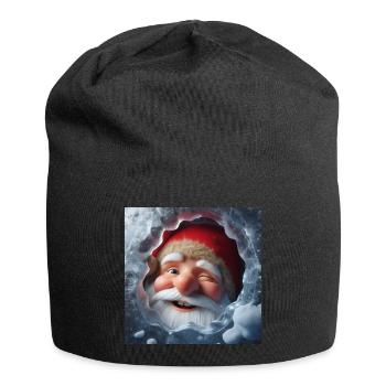 Diablotin regardant à travers la glace en riant - Bonnet en jersey - noir - Devant