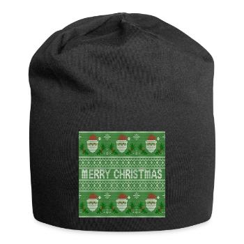 Green Ugly Sweater Christmas Santa Cluse Fun - Jersey Beanie - black - Front