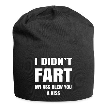 Bold Humor Insult Graphic Tee - Jersey Beanie - black - Front