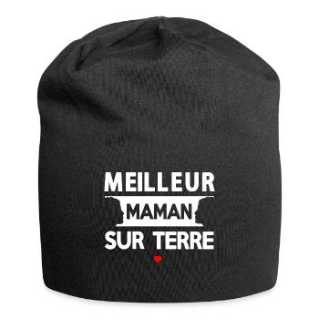 Citation Maternelle Sur Terre - Bonnet en jersey - noir - Devant