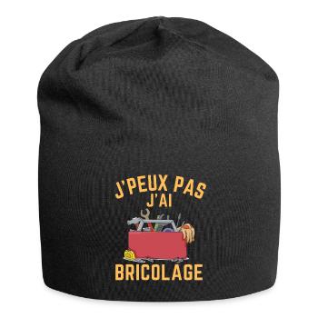 Je Peux Pas J'Ai Bricolage Cadeau Pour Bricoleurs - Bonnet en jersey - noir - Devant