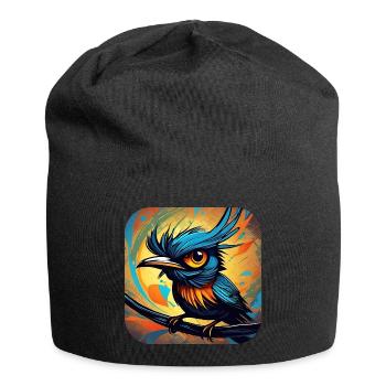 Funny little bird - Jersey Beanie - black - Front