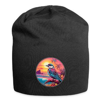 Sperling Buntes Aquarell Cartoon Kawaii Tier - Jersey-Beanie - Schwarz - Vorne
