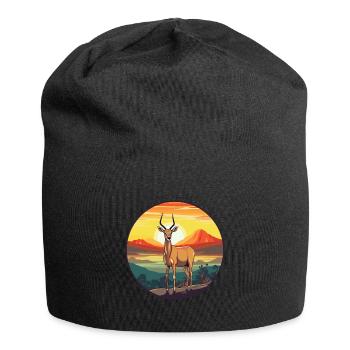 Impala Buntes Aquarell Cartoon Kawaii Tier - Jersey-Beanie - Schwarz - Vorne