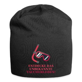 Entdecke das unbekannte Taucherleben Geschenk - Jersey-Beanie - Schwarz - Vorne