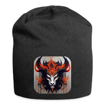 Diabolischer Stier - Jersey-Beanie - Schwarz - Vorne
