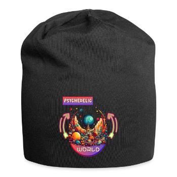Monde psychédélique Trance Rave Techno Dance - Bonnet en jersey - noir - Devant