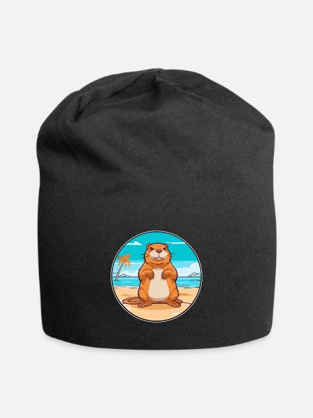 Gopher Aquarell Cartoon Kawaii Clipart Tier - Jersey-Beanie - Schwarz