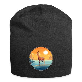 Impala Aquarell Karikatur Kawaii Clipart Tier - Jersey-Beanie - Anthrazit - Vorne