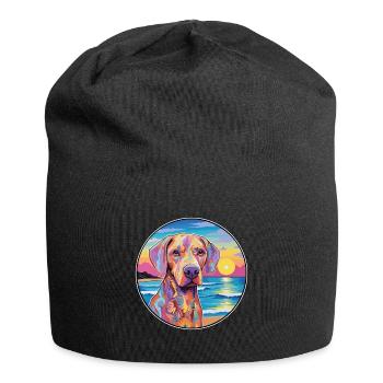Braque Saint Germain Race De Chien Coloré Cartoon Wa - Bonnet en jersey - noir - Devant
