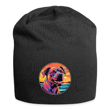 Cordoba Chien De Combat Race Coloré Cartoon Waterc - Bonnet en jersey - noir - Devant