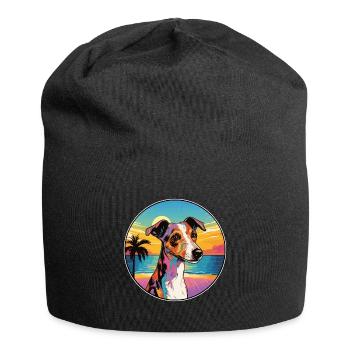 Glatter Foxterrier Hunderasse Bunte Karikatur Wate - Jersey-Beanie - Schwarz - Vorne