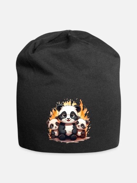 Baby panda squad - Jersey Beanie - black