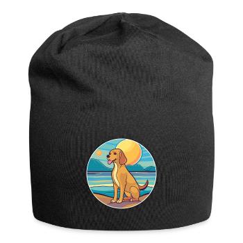 Braque Saint Germain race de chien dessin animé Kawaii chien - Bonnet en jersey - noir - Devant