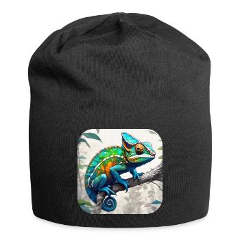 Caméléon camouflage cool - Bonnet en jersey - noir - Devant