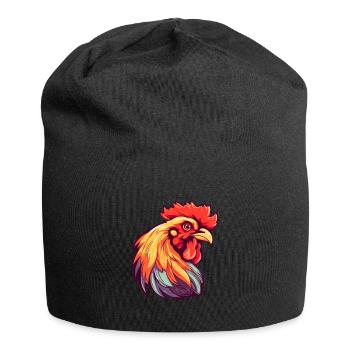 Poulet Aquarelle Colorée Dessin Animé Kawaii Animal - Bonnet en jersey - noir - Devant