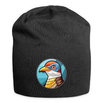 Kuckuck Bunte Karikatur Kawaii Anima - Jersey-Beanie - Schwarz - Vorne