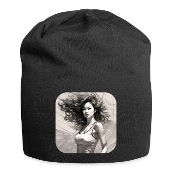 Cool Girl - Jersey Beanie - black - Front