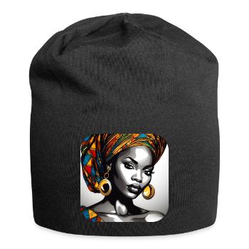 Anmutige Schönheit - Jersey-Beanie - Schwarz - Vorne