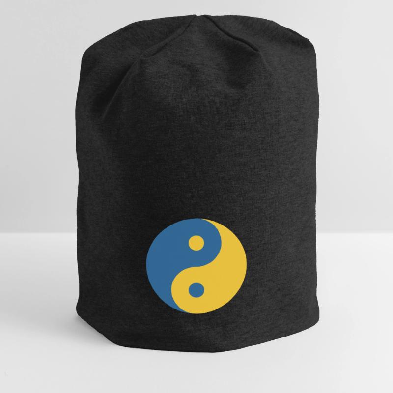 Symbole Yin et Yang dans le codeur Python bleu et jaune Bonnet en jersey