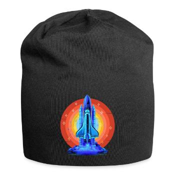 NAVETTE SPATIALE BLEUE RETRO VINTAGE - Bonnet en jersey - noir - Devant