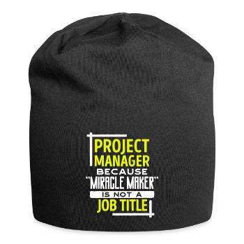 Projektmanager Statement Job Manager Karriere - Jersey-Beanie - Schwarz - Vorne