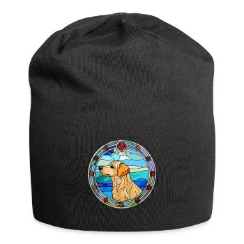 Neuseeland Heading Hund Rasse Buntglas Colorf - Jersey-Beanie - Schwarz - Vorne