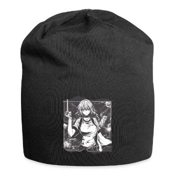 Enchanting Sakura - Digital Anime Woman Character - Jersey Beanie - black - Front