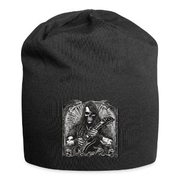 Rock Rattlebones Skeleton Skull Heavy Metal Guitar - Jersey Beanie - black - Front