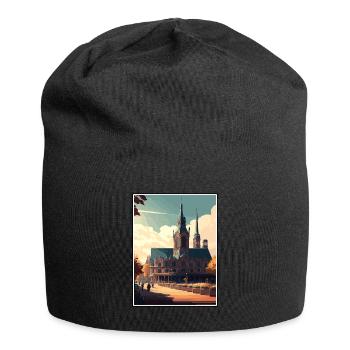 Mannheim Germany Vintage Travel Poster Souvenir - Jersey Beanie - black - Front