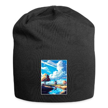 Lisse Pays-Bas Vintage voyage affiche Souvenir - Bonnet en jersey - noir - Devant