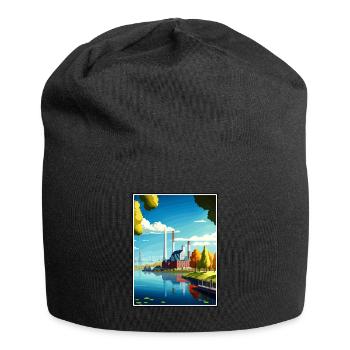 Wolfsburg Germany Vintage Travel Poster Souvenir - Jersey Beanie - black - Front