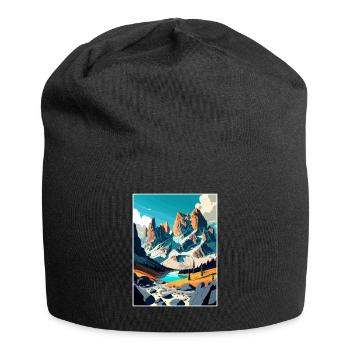 Dolomites, Alpes dolomitiques, Dolomites, Italie - Bonnet en jersey - noir - Devant