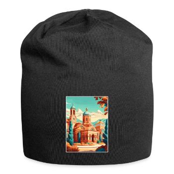 Sofia, Bulgarie, Nation des Balkans, Saint-Alexandre-Nevski - Bonnet en jersey - noir - Devant
