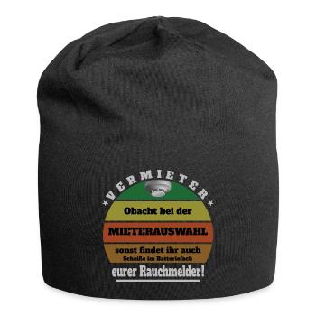 Vermieter Spruch - Jersey-Beanie - Schwarz - Vorne
