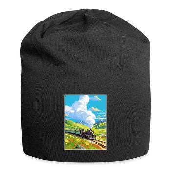 Orient Express Europa Deko Vintage Reiseposter - Jersey-Beanie - Schwarz - Vorne