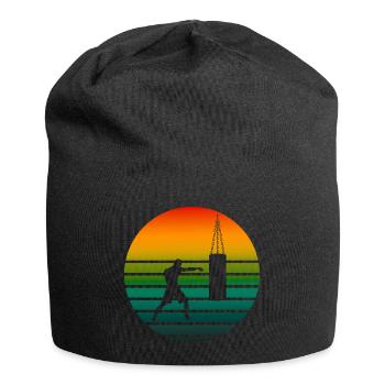 Boxen Vintage Boxsport Kampfsport - Jersey-Beanie - Schwarz - Vorne