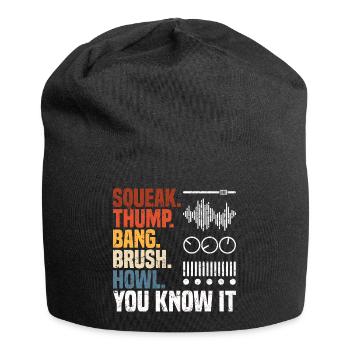 Tontechniker Geschenke | Toningenieur Deejay DJ - Jersey-Beanie - Schwarz - Vorne