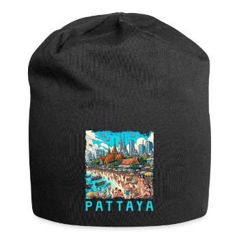 Pattaya Thailand Strand Design - Jersey-Beanie - Schwarz - Vorne