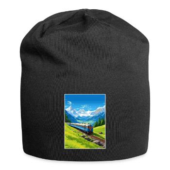 Orient Express Europa Deko Vintage Reiseposter - Jersey-Beanie - Schwarz - Vorne